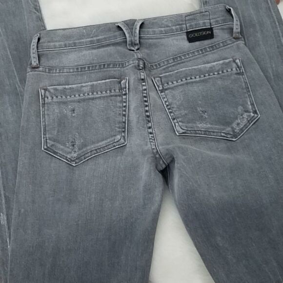 Goldsign Lure Gray Distressed Skinny Jeans - Picture 8 of 16